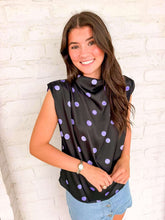 Load image into Gallery viewer, Leave Me There Black Polka Dot Top