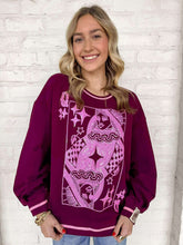 Load image into Gallery viewer, Queen Of Sparkles Maroon &amp; Pink Logo Sweatshirt