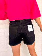 Load image into Gallery viewer, Count Me In Black Denim Shorts
