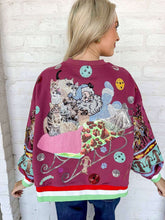 Load image into Gallery viewer, Queen Of Sparkles Maroon Multi Cats In Santa’s Sleigh Sweatshirt