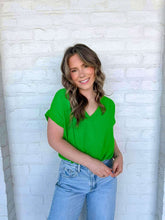 Load image into Gallery viewer, Simple Joy Green Top