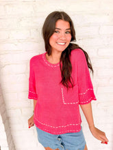 Load image into Gallery viewer, Stitch Your Way Pink Top