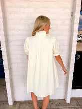 Load image into Gallery viewer, Deal With It Cream Puff Sleeve Dress