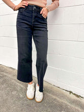 Load image into Gallery viewer, Light The Way Black Raw Hem Jeans