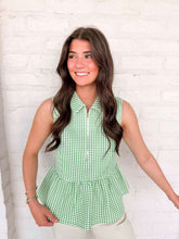Load image into Gallery viewer, Over The Hill Green Stripe Top