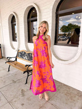 Load image into Gallery viewer, Tropical Moves Orange Dress