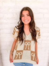 Load image into Gallery viewer, Much Needed Mocha Bow Top