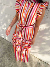 Load image into Gallery viewer, Heading Out Orange Stripe Dress