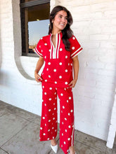 Load image into Gallery viewer, Polka Dot Fever Red Pant Set
