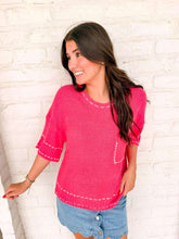 Load image into Gallery viewer, Stitch Your Way Pink Top