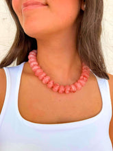 Load image into Gallery viewer, Chunky Rose Beaded Swirl Necklace