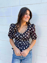 Load image into Gallery viewer, Rock On Polka Dot Top