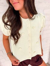 Load image into Gallery viewer, Treat Yourself Floral Cream Knit Top