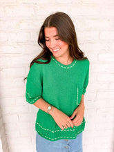 Load image into Gallery viewer, Stitch Your Way Green Top