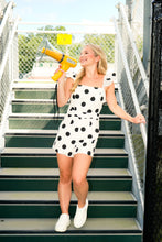 Load image into Gallery viewer, Thinking About You White Polka Dot Romper
