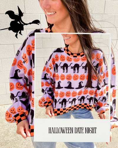 Queen Of Sparkles Checker Trim Icon Sweater