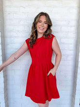 Load image into Gallery viewer, Totally Relaxed Red Dress