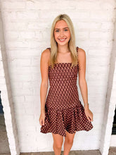 Load image into Gallery viewer, Temporary Stop Mocha Polka Dot Dress