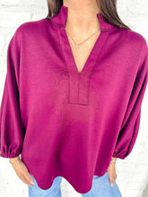 Load image into Gallery viewer, Choose A Side Burgundy Top