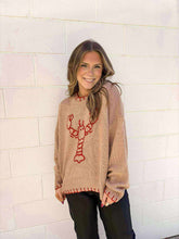 Load image into Gallery viewer, Lobster Love Taupe Sweater