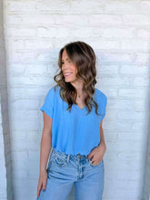 Load image into Gallery viewer, Simple Joy Light Blue Top