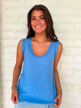 Load image into Gallery viewer, Coffee Run Cornflower Blue Tank