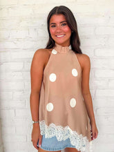 Load image into Gallery viewer, Look At Me Latte Polka Dot Top