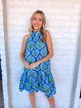 Load image into Gallery viewer, Traces Of Spring Blue Dress
