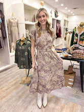 Load image into Gallery viewer, Fall Florals Mocha Dress