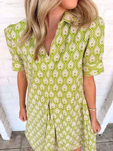 Load image into Gallery viewer, In The Middle Green Printed Dress