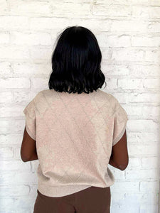 Long Time Ago Taupe Top