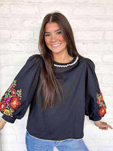 Load image into Gallery viewer, Sweetest Direction Black Puff Sleeve Top