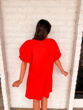 Load image into Gallery viewer, Jordan Amanda Fleur De Lis Red Dress