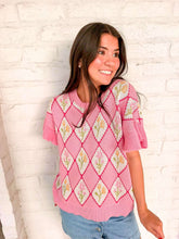 Load image into Gallery viewer, Flora Meadows Pink Top