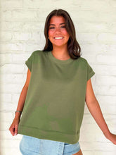 Load image into Gallery viewer, In A Daydream Olive Scuba Top