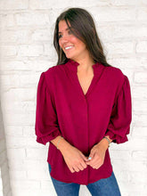 Load image into Gallery viewer, Anything and Everything Burgundy Top