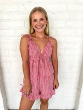 Load image into Gallery viewer, A Simple Picnic Red And White Short Set