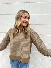 Load image into Gallery viewer, Striped Goodness Olive Sweater