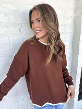 Load image into Gallery viewer, Waving Goodbye Brown Sweater