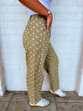 Load image into Gallery viewer, Say My Name Latte Polka Dot Pants