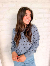 Load image into Gallery viewer, Poker Face Blue Sweater