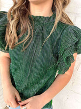 Load image into Gallery viewer, THML Holiday Chaos Green Top