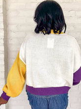 Load image into Gallery viewer, Queen Of Sparkles LSU Pennant Sweater