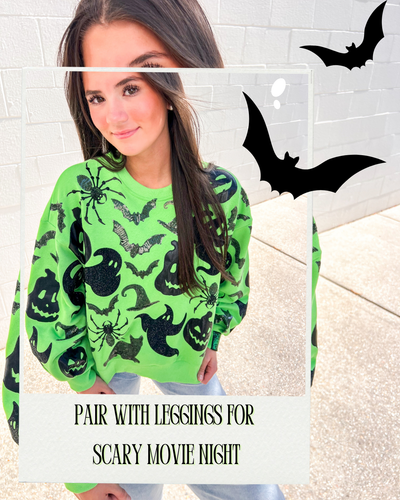 Queen Of Sparkles Green & Black Icon Sweatshirt