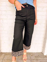 Load image into Gallery viewer, Leopard And Wild Black Denim Pants