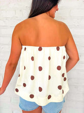 Load image into Gallery viewer, Try Again Ecru Polka Dot Top