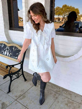 Load image into Gallery viewer, Eyelet Breeze White Dress