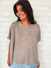 Load image into Gallery viewer, Sunset Stroll Ash Mocha Oversized Top
