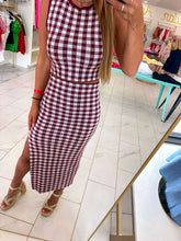 Load image into Gallery viewer, Check Mate Maroon Skirt Set