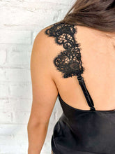 Load image into Gallery viewer, Beautifully Detailed Black Lace Cami Top